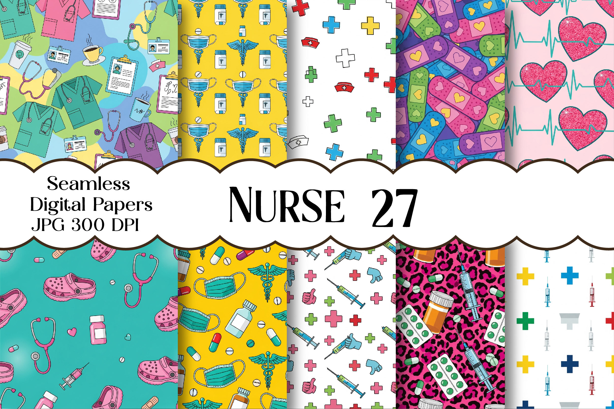 Nurse Pattern Nurse Seamless Pattern Graphic by Designstock · Creative Fabrica