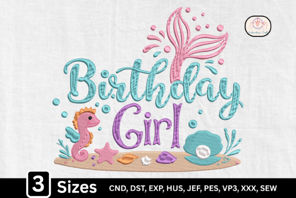 Ocean Theme Mermaid Birthday Girl