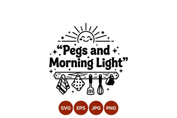 Pegs and Morning Light Kitchen Wall Art