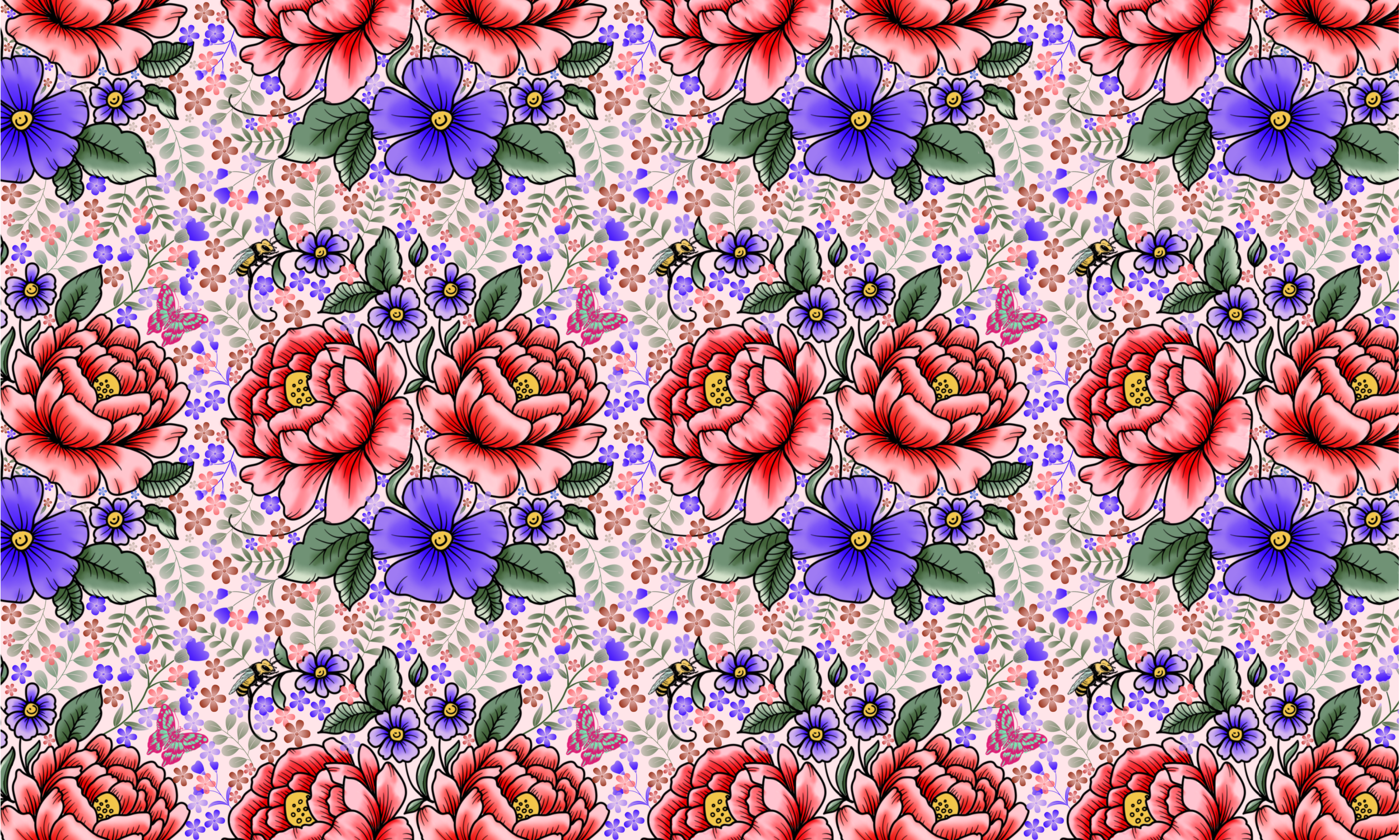 Peony Garden Bloom Seamless Pattern Graphic by theachyartist · Creative ...