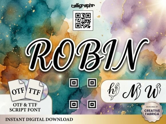 Robin Font PNG with transparent background - Preview 1