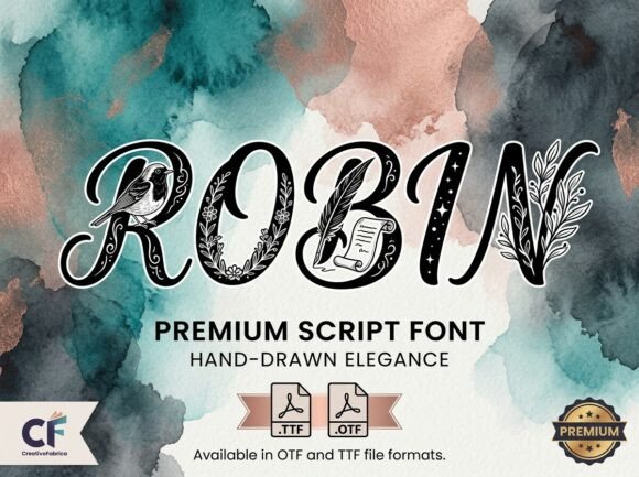 Robin Font PNG with transparent background - Preview 2