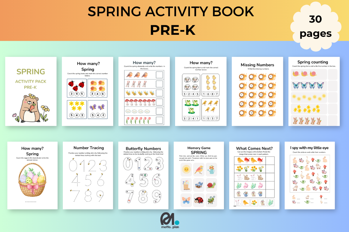 SPRING ACTIVITY BOOK for PRE-K