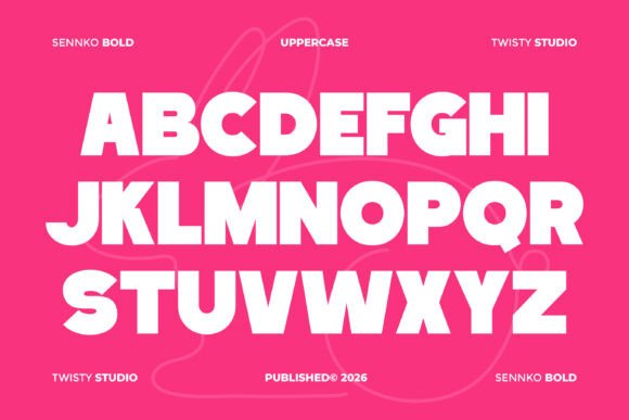 Sennko Font PNG with transparent background - Preview 6