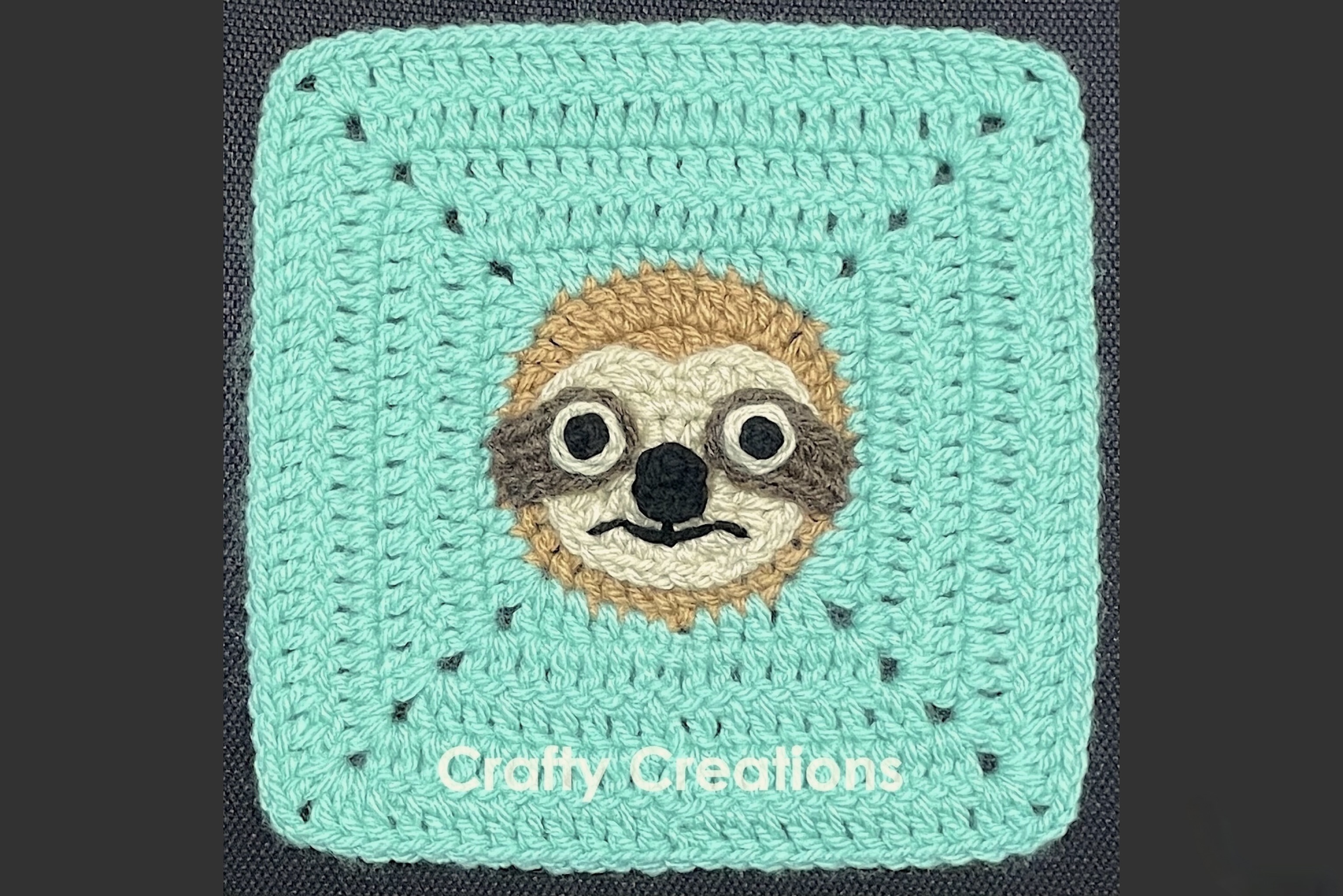 Sloth Granny Square Crochet Pattern
