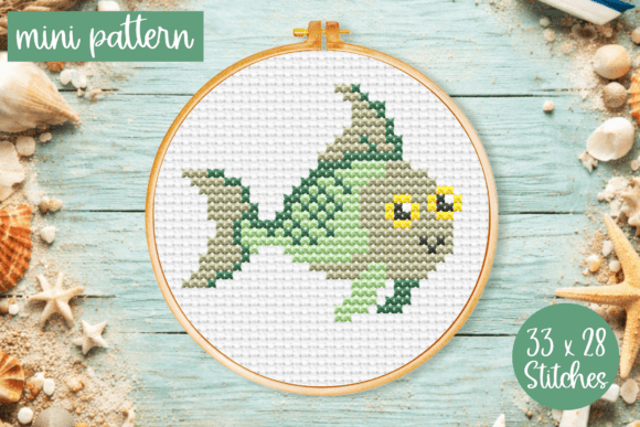 Small Cross Stitch Pattern Fish Baby PDF