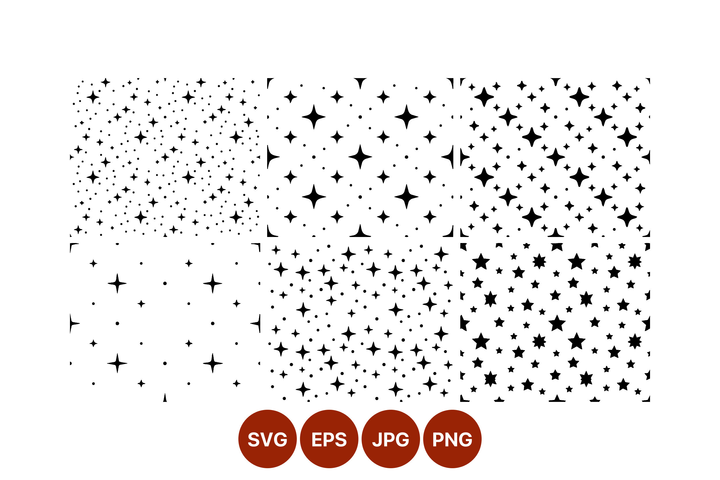 Star Pattern Vector Art Set