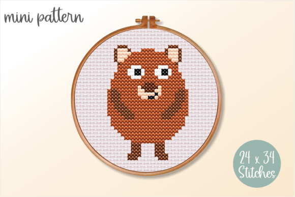 Teddy Cross Stitch Pattern Bear PDF