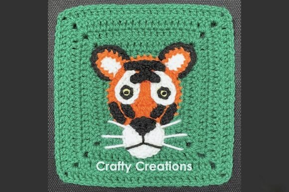 Tiger Granny Square Crochet Pattern