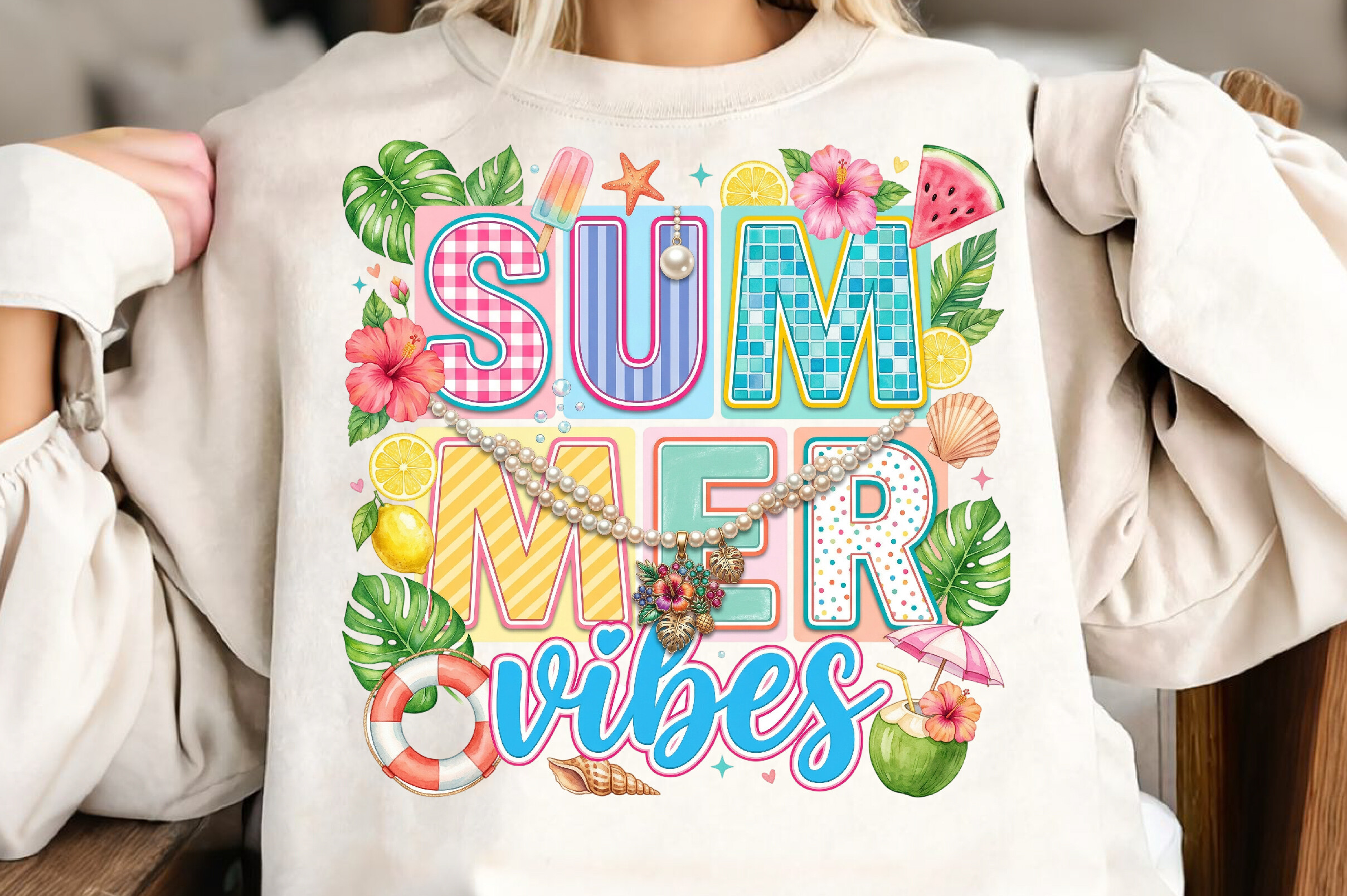 Tropical Summer Vibes Floral Png, Graphic by Dreamshop · Creative Fabrica