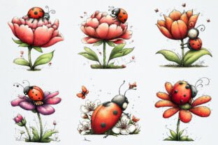 Whimsical Ladybug Clipart Graphic by watercolor Design · Creative Fabrica