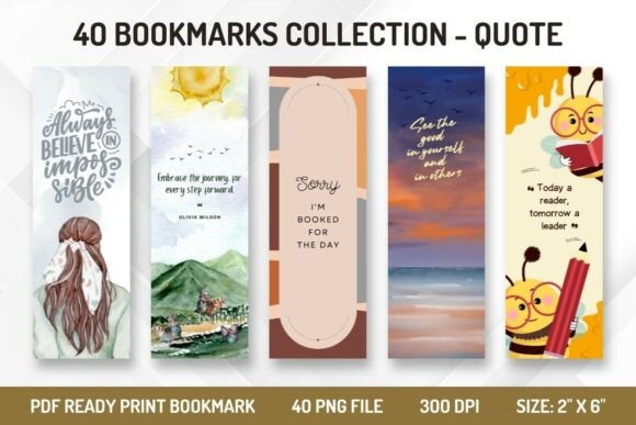 40 Printable Bookmark Graphic - Quote