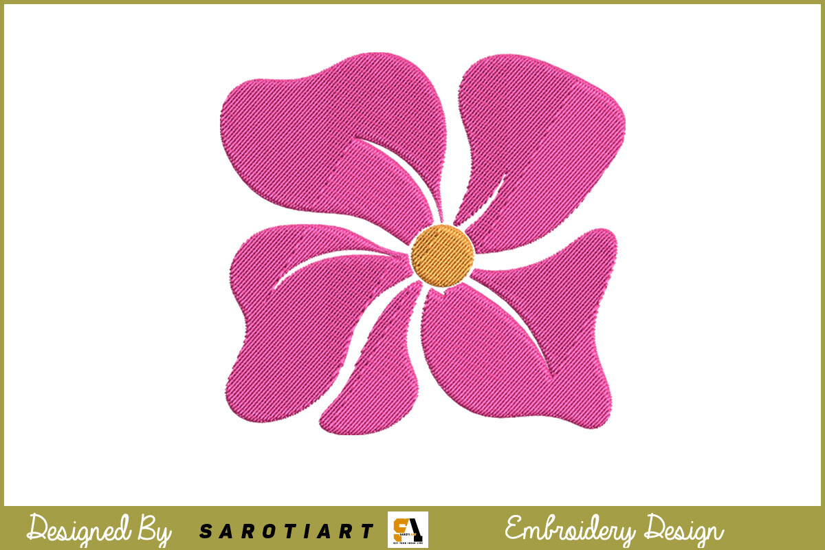 Abstract Modern Boho Flower Embroidery
