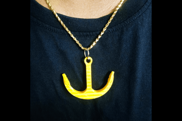 Anchor Pendant, Earring and Keychain Impresión 3D Por Sigma Designers