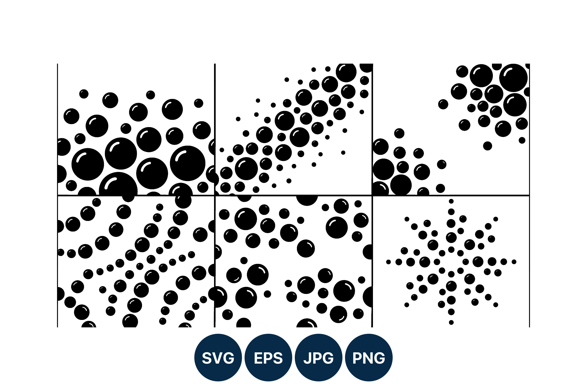 Black Bubble Pattern Collection