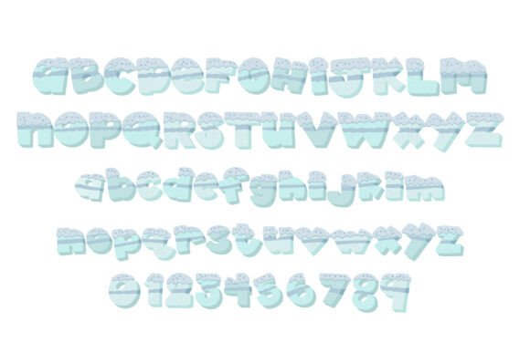 Blueberry Cakey Font PNG with transparent background - Preview 1