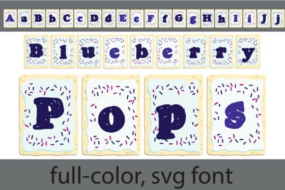 Blueberry Pops Color Fonts Font By Illustration Ink