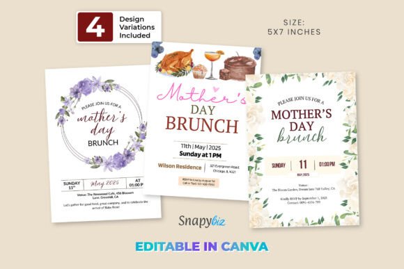 Canva Mothers Day Brunch Invitation