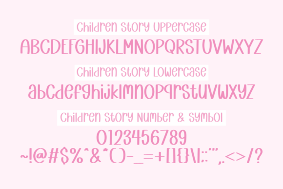 Children Story Font PNG with transparent background - Preview 1