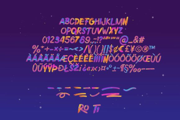 Chromatix Font PNG with transparent background - Preview 1