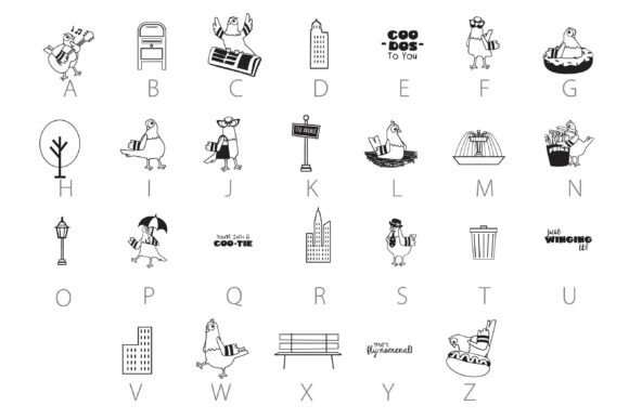 City Coo Crew Too Dingbats Font - Preview 1