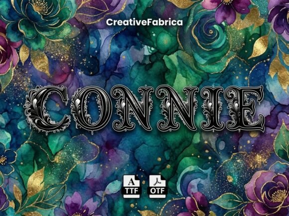 Connie Font PNG with transparent background - Preview 1