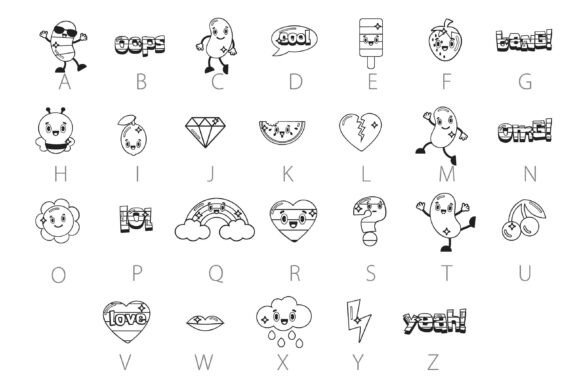 Cool Beans Dingbats Font PNG with transparent background - Preview 1