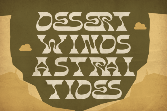 Cosmic Canyon Font PNG with transparent background - Preview 1