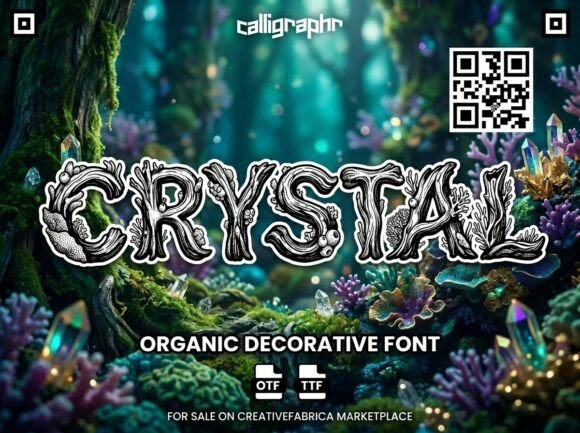 Crystal Font PNG with transparent background - Preview 1