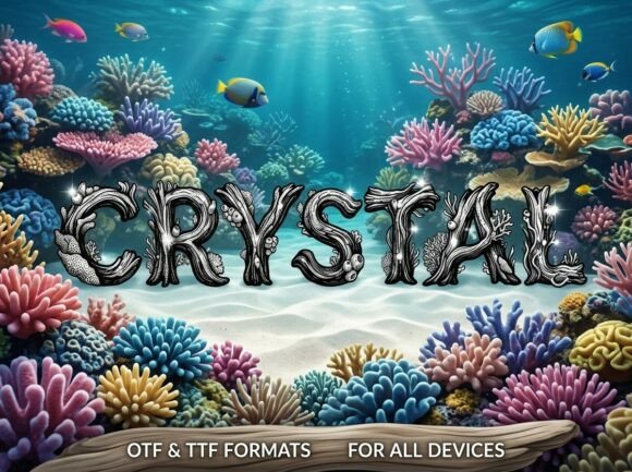 Crystal Font PNG with transparent background - Preview 2