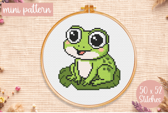 Cute Frog Cross Stitch Pattern Froggy