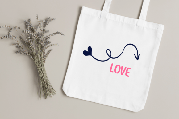 Cute Heart Arrow Font PNG with transparent background - Preview 4