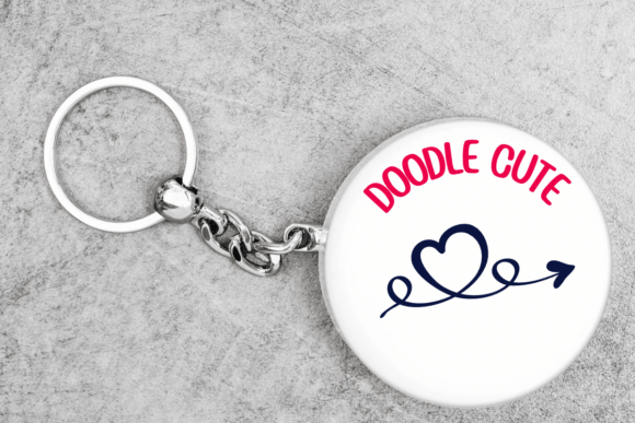 Cute Heart Arrow Font PNG with transparent background - Preview 5