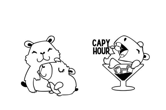 Cutie Capybara Dingbats Font - Preview 2
