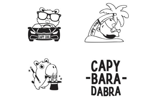 Cutie Capybara Dingbats Font - Preview 5