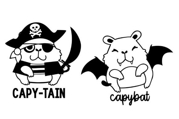 Cutie Capybara Halloween Dingbats Font - Preview 2