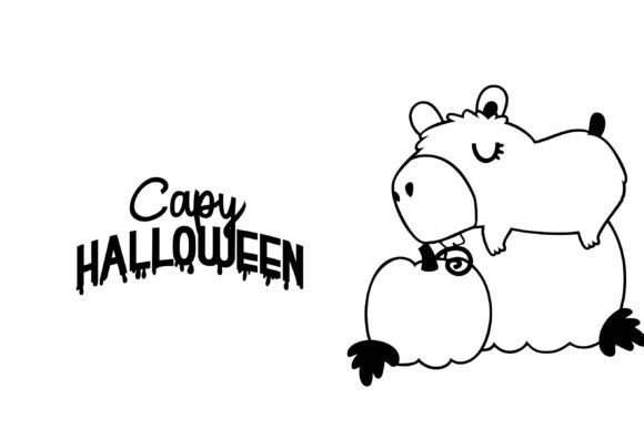 Cutie Capybara Halloween Dingbats Font - Preview 3