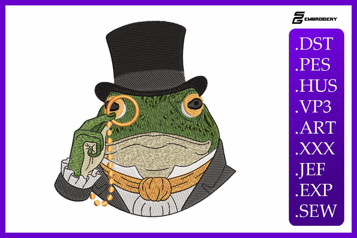 Dapper Frog Vintage Animal