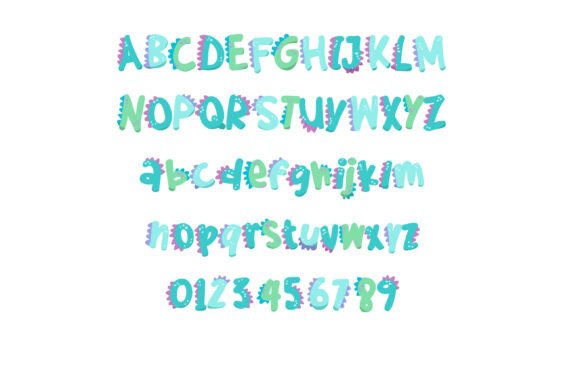 Dino Writer Baby Font PNG with transparent background - Preview 1