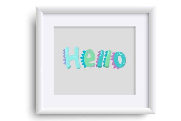 Dino Writer Baby Font PNG with transparent background - Preview 4