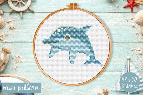 Dolphin Cross Stitch Pattern PDF