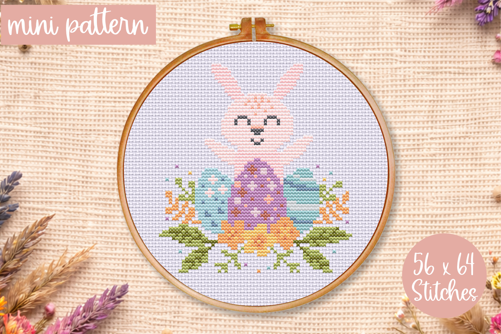 Easter Bunny Cross Stitch Pattern PDF
