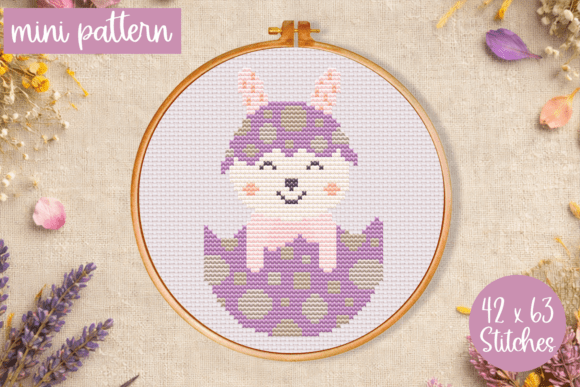 Easter Bunny Egg Cross Stitch Pattern