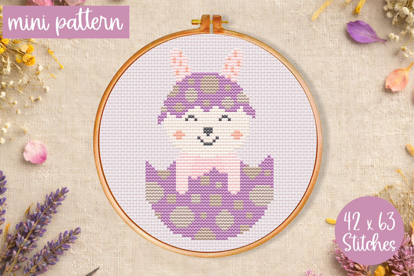 Easter Bunny Egg Cross Stitch Pattern
