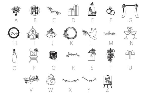 Fall Love Affair Reception Dingbats Font - Preview 1