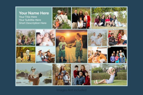 Family Photo Collage Grid Template