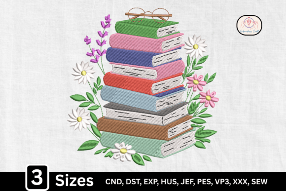 Floral Book Stack