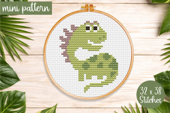 Funny Dinosaurs Cross Stitch Pattern