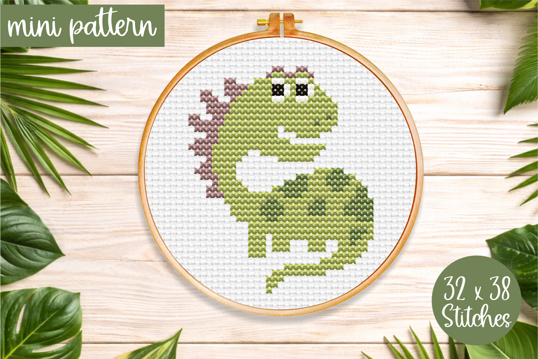 Funny Dinosaurs Cross Stitch Pattern