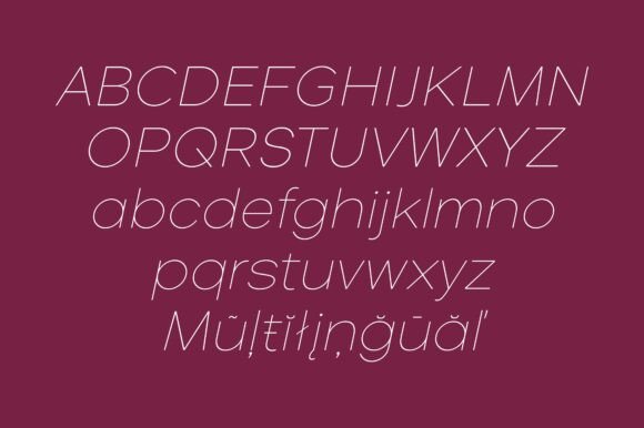 Glamure Thin Italic Font - Preview 2